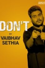 Nonton Film Vaibhav Sethia: Don’t (2018) Subtitle Indonesia Streaming Movie Download